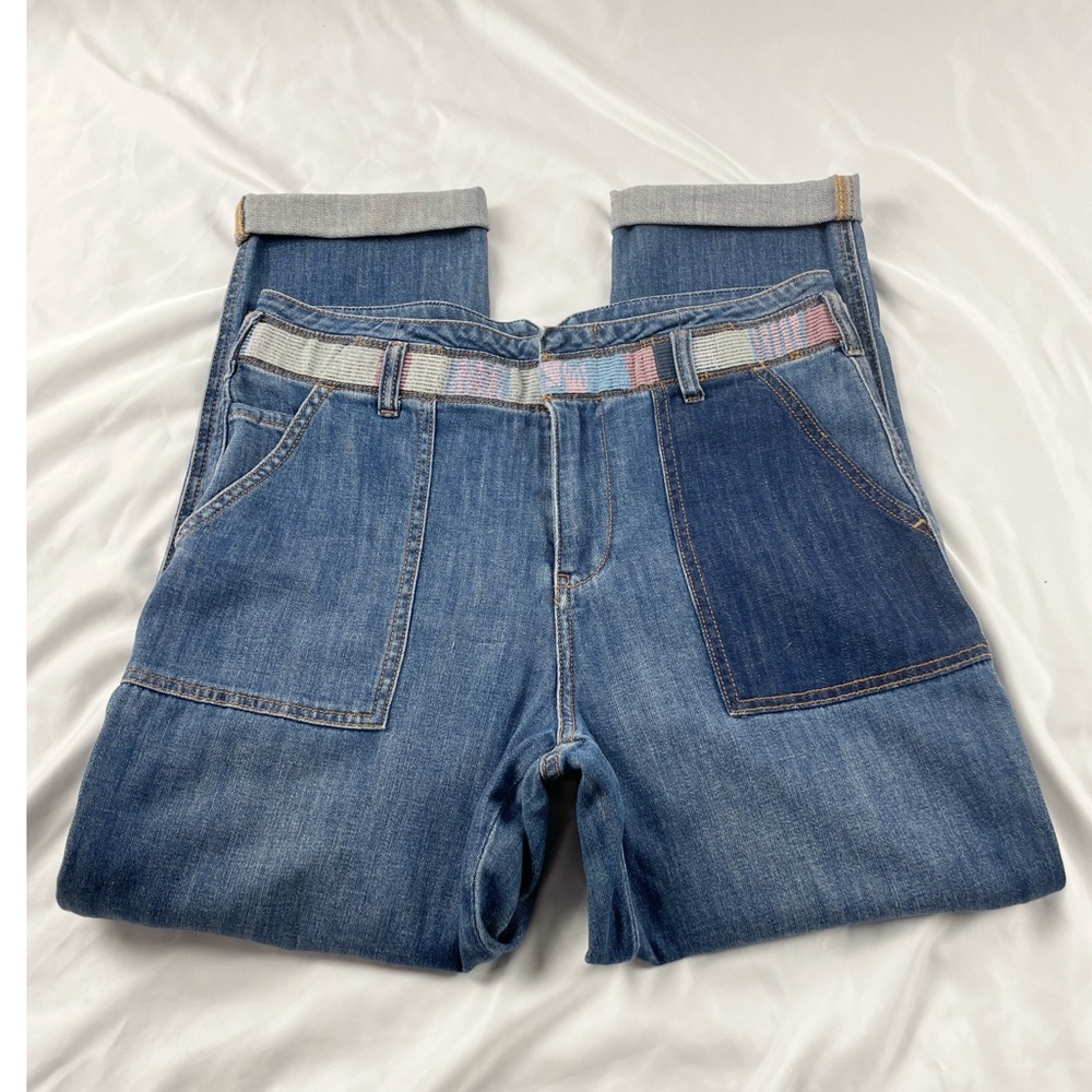 Pilcro and the Letterpress Blue Boyfriend Jeans